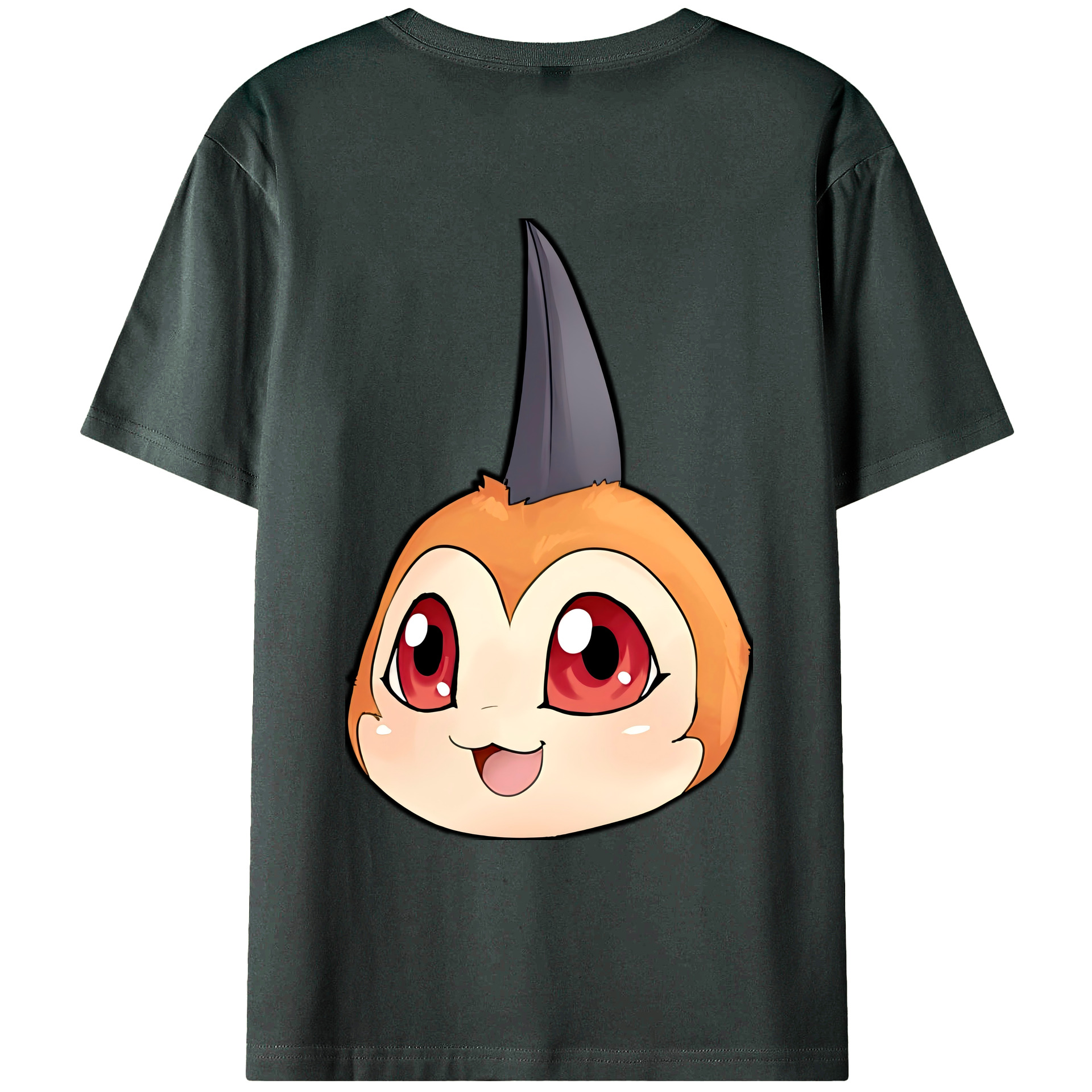 （画像用） Digimon デジタルモンスター/デジモン 綿100％ メンズ半袖Tシャツ（バックプリント） 通気性